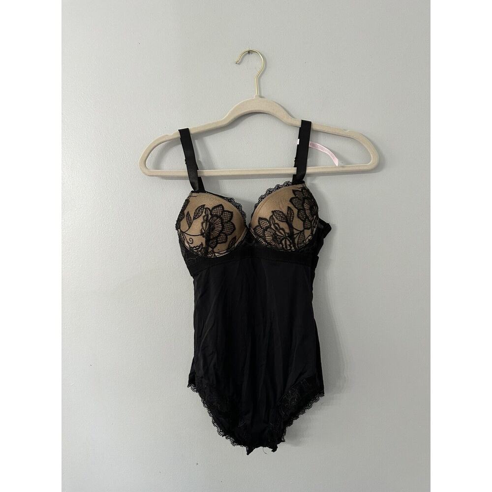 Daisy Fuentes Size S Bra Black Lined Floral Sheer Lingerie